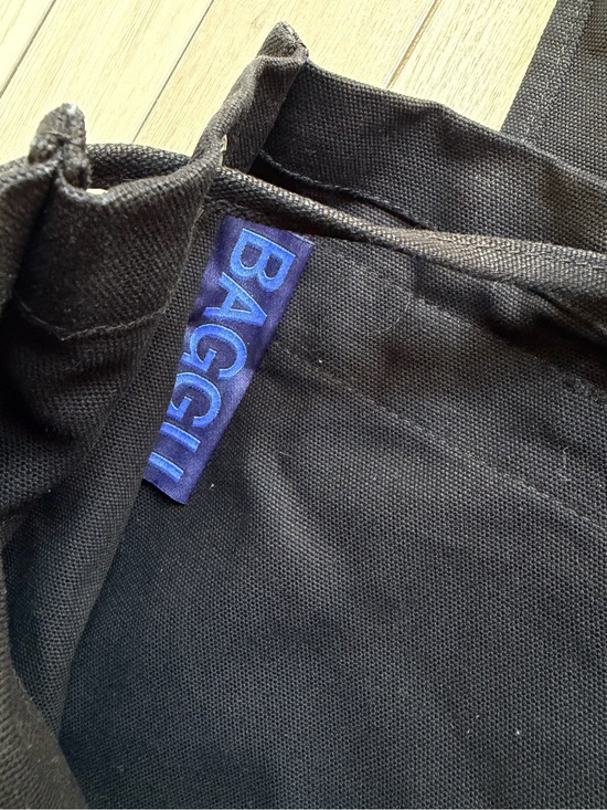 BAGGU Black Canvas Backpack Tote - Minimal Everyday Bag main image 6